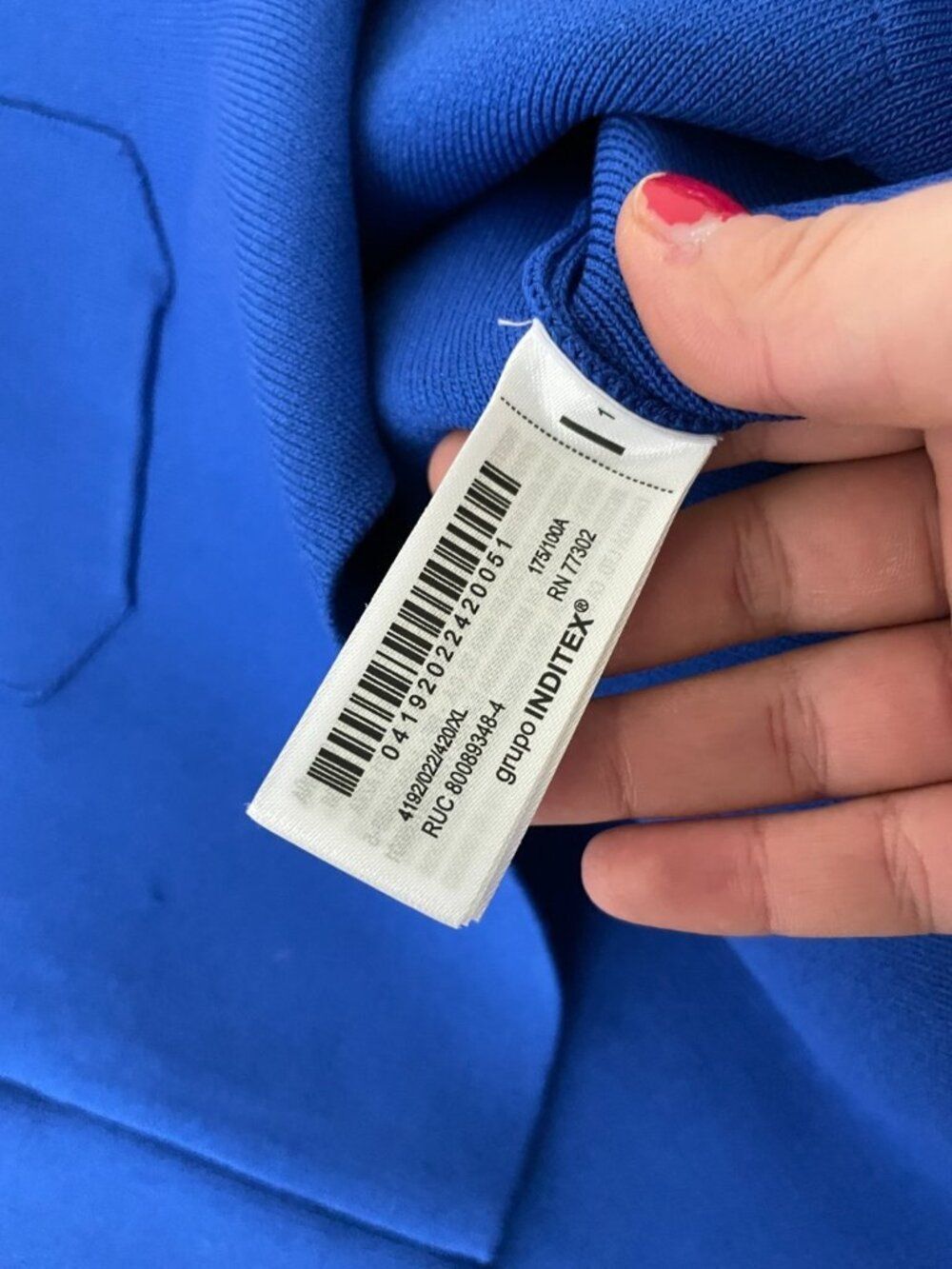 Zara Womens Knit Cardigan Sweater Top XL Blue Flower Beaded Buttons 4192/022 NWT - Picture 8 of 13